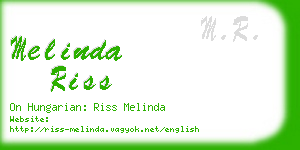 melinda riss business card